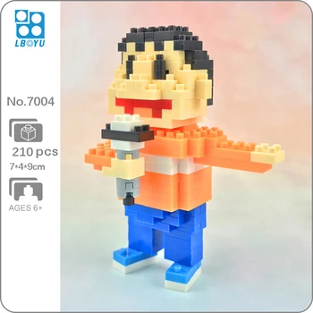 Boyu 7004 Anime Doraemon Konta Takeshi Skolā Zēns 3D Modelis DIY Mini Dimanta Bloki, Ķieģeļi Celtniecības Rotaļlieta Bērniem, kas nav Kaste