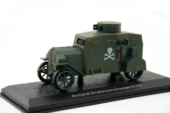 1/43 Ehrhardt Strabenpanzerwagen E-V/4 pirmā pasaules kara Militāro Transportlīdzekli Zaļā Lējumiem Modelis