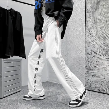 Ikdienas īsās Treniņbikses Mens 2022. Gadā-Pavasarī un Rudenī Dizaina Sajūta, Izšūšanas Pārklājus Bikses Mopping Bikses Harajuku Fashion Baggy Bikses