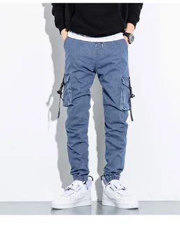 Instrumenti Streetwear Multi-Kabatas Harēma Hip-Hop Karekļi Gadījuma Sporta Skriešanas Bikses, Liela Izmēra Vīriešu Panna