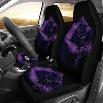 Brīnišķīgi Violeta Rožu Krūms, Ziedu Mīļotājiem Automašīnu Sēdekļu Pārvalki Pack 2 Universāls Priekšējā Sēdekļa seguma