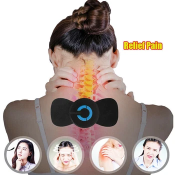 Jaunu Pārnēsājamo Mini Electric Kakla Dzemdes Kakla Massager Stimulators Atpakaļ Augšstilba Massager Sāpju Masāža Plāksteris Viedo Bezvadu