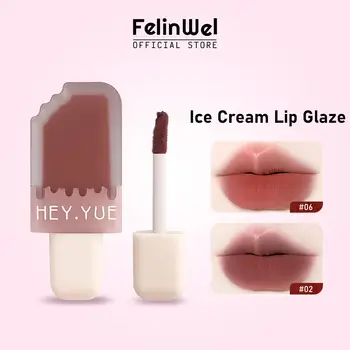 FelinWel - saldējums Lūpu Glazūru, Samta Matēta Lūpu krāsa ar Augstu Pigmentācijas Viegls ilgstošu