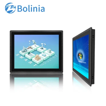 Augstas kvalitātes fanless 15 collu DC12V rūpniecības touch screen dators generation2 i5 viss vienā panelis PC ar X86 sistēma