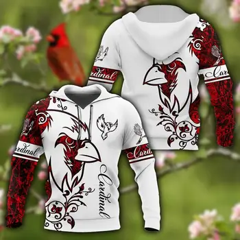 PLstar Cosmos Jaunāko 3D Drukāšanas Kardināls Putnu Dāvanu Mākslas Smieklīgi Harajuku Streetwear Gadījuma Unikālo Unisex Hoodies/Krekls/Zip -1