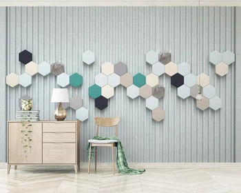 Mozaīkas ģeometrisko 3d mūsdienu tapetes murals papel de parede par dzīvojamā istabā, TV dīvāns sienas guļamistabā virtuves sienas papīri mājas dekoru