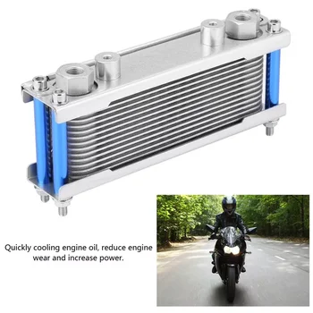 Standarta motociklu modificētu eļļas dzesētājs 80ml radiatoru CNC dzesēšanas 110cc-200cc, Lai netīrumi velosipēds Horizontālo motoru