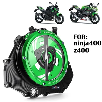 Piemērots Kawasaki motociklu ninja400 z400 2018 2019 2020 2021 alumīnija sakausējuma rotēs motora pārsegu, rūdīts stikls skudra