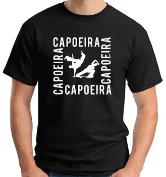 Izveidot T Krekls O-Veida Kakla Īsām Piedurknēm Broadcloth Mens Capoeira T Krekls