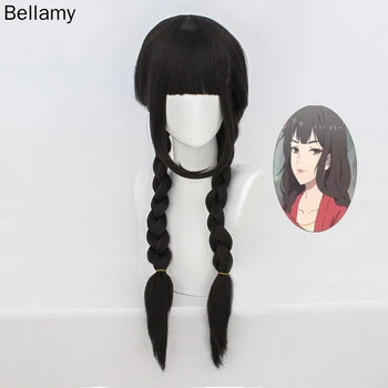 Anime Simts dēmons spektra Taoyao Cosplay hairwear Sapin Garu Melnu matu Cosplay Parūka +Parūka Klp