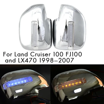 Toyota Land Cruiser 100 FJ100 Lexus LX470 1998-2007 Sānu Atpakaļskata Spogulis Vāks Vāciņš ar Pagrieziena Signāla Gaismu