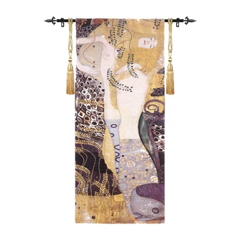 Eiropas Veranda Gobelēns Zelta Diegus Žakarda Koridora Mākslas Ūdens Čūska Sieviete 70 * 170CM GT-SH0039