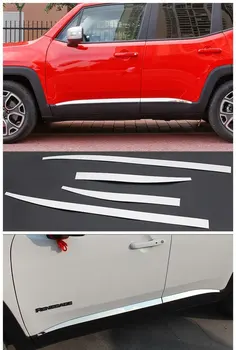 ķermeņa cilnis durvju sānu līniju rotāt apdares vāka aizsargs stils aizsargs uzliku sloksnes chrome Jeep Renegade 2015-2016