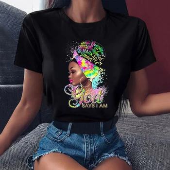 Es Esmu Melanīna Karaliene Grafikas Tees Sievietēm, Afro Amerikāņu Melna Meitene Burvju T-Krekls Melns Dzīves Jautājumu Krekls Stulbuma Dēļ Izglītoti Blm T Krekls