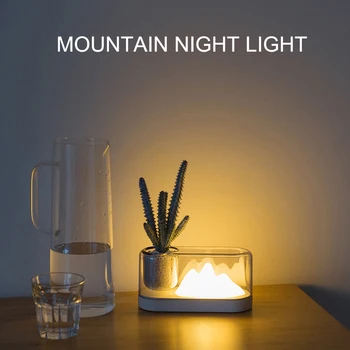 Radošā Kalnu Krāsa Galda Lampa USB Guļamistaba Acu Aizsardzība Nakts Gaisma, Galda, lasa un mācās Vienkāršu LED Gaismas