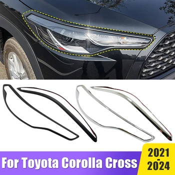 Toyota Corolla Krusta 2021 2022 2023 2024 XG10 Hibrīda Automašīnas Lukturi Uzacis, Plakstiņi Rāmja Uzlīmes Apdares Segumu Piederumi