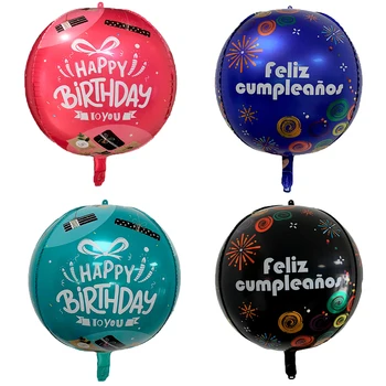 4gab 22inch 4D spāņu laimes Dzimšanas dienā, Folija Baloni, Feliz Cumpleanos Hēlija Balonu Dzimšanas dienas svinības Rotājumus Bērniem Ballon Dekori