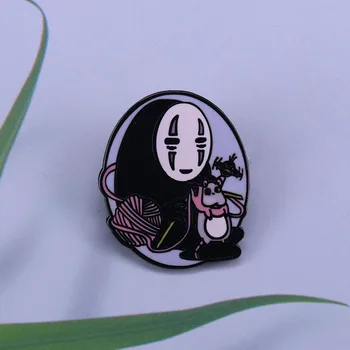 Seja ir jauns hobijs-adīšana Boh pin smieklīgi cute karikatūra pin Studio Ghibli faniem lieliska kolekcija
