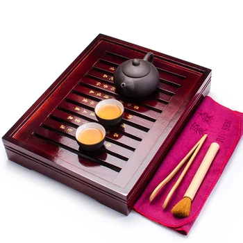 Keramikas Tējas Komplekts Kung Fu tējas tase ar Infuser masīvkoka Tējas Paplāti Tējkanna Drinkware Ķīnas Gaiwan A031-1