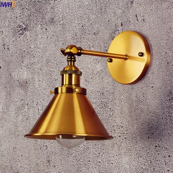 IWHD Vara Regulējams Vintage Sienas Gaismas Ķermeņi, Guļamistabas, Bēniņu Rūpniecības Rokas Sienas Lampas Edison Sconce Aplikācijas Murale Apgaismes iekārtas