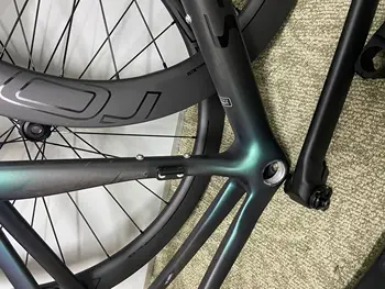 2022 stila krāsu hameleons ceļu oglekļa velosipēdu rāmi bsa ud oglekļa T1100 zaļa black SL7 velosipēdu rāmi+stūres noliktavā