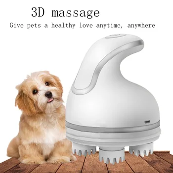 3D Galvas Massager Izkliedētā Pet Inteliģentas Automātiskās Pagriezt Massager 76 saskares Punkta Uzlādējams Suns, Kaķis Pet Massager