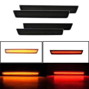 Dzintara Sarkanās LED Sānu Gabarītlukturi Gaisma Challenger 2015-2021 Dūmu Objektīvs LED Sānu Gabarītlukturi Komplekts