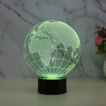 Eiropas Globuss 3D Mazā Nakts Gaismas Pieskārienu, Tālvadības pults Dekoratīvas Dāvanu Atmosfēru Krāsains Nakts Gaisma Pasaulē Nakts Lampas