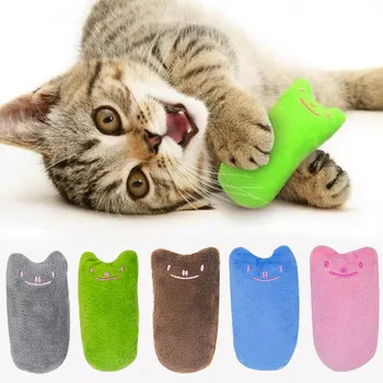 5 Krāsas Zobu Slīpēšanas Catnip Rotaļlietas Funny Interaktīvu Plīša Kaķis Rotaļlietas Pet Kitten Košļājamās Rotaļlietas Nagi Īkšķi Bite Kaķu Mētru, Lai Kaķi