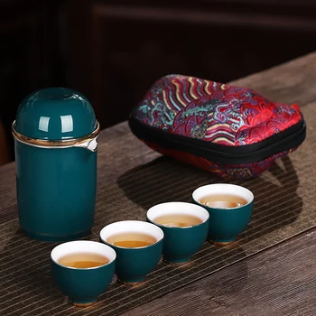Luksusa Radošo Tējas Komplekts Portatīvo Radošā Radošā Keramikas Ķīnas Smalku Kaulu Kung Fu Tējas Komplekts Juego De Te Teaware Komplekti DB60CJ
