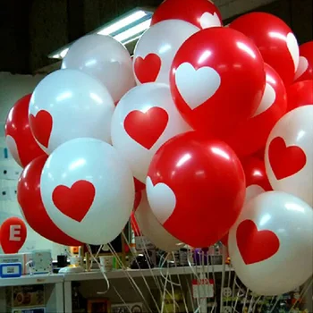 10pcs/partija, 12 collu Sarkano Mīlestības Sirds lateksa baloni kāzu atzīšanās gadadienu Apdares Gaisa Balonu Laulības dāvanu Hēlija Bumbu
