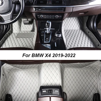 Automašīnas Grīdas Paklāji BMW X4 2019-2022 DropShipping Centrs Auto Interjera Aksesuāri 100% Pielāgots Ādas Paklāji Paklāji Pēdu Spilventiņi