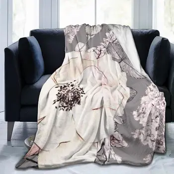 Ziedu mīksta flaneļa segu dīvāna, gultas veļa un bērnu soma bērnu gulta lapu uz leju sega segtu pieaugušo mājas tekstila