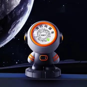 Radošā Spaceman Formas QR Kodu Kamera Īpašu Skenējot QR Autostāvvieta Plāksnes Gaismas Dekoratīvie Autostāvvieta Numura zīme