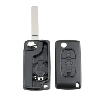 Der Peugeot Partner par Citroen Berlingo Vai Nosūtīšanas 3 Pogu Atslēga, Pults Remote Gadījumā Taustiņu Lietā Atslēgu Aizsargs