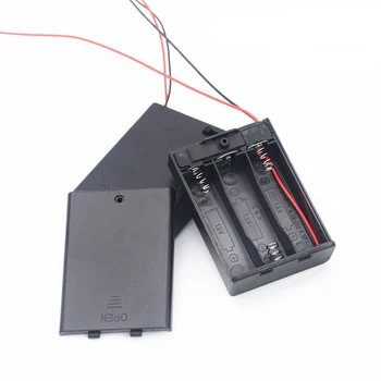 30pcs/daudz MasterFire 3* * AA 4.5 V Plastmasas Akumulatora Turētāju Uzglabāšanas Kaste Gadījumā Ar Vadu Svina 3 x AA 1,5 V Litija Baterijas Vāciņu