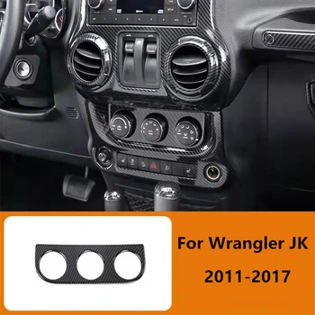 Auto Interni Auto Gaisa kondicionēšanas slēdzis slēdzis melns, Decorazione Copertura Uz Jeep Wrangler JK 2011-2017 Accessori Auto