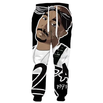 CLOOCL Hip Hop Reperis Amaru Shakur 2pac Tupac Bikses Vīriešu Sieviešu 3D Harajuku Treniņbikses Gadījuma Streetwear Stila Skriešanas Bikses