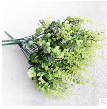 (2 gab./daudz)2014 kvalitātes modelēšana Eikaliptu zaļā viltus augi apdares plastmasas augi, iekštelpu zāle rotājumi