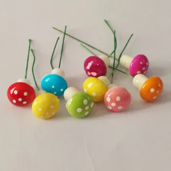 6pcs Daudz Jauktu Krāsu Mikro Pasaulē Sēņu Maziem Ornamentiem Bonsai Miniatūras Mikro Ainavu Ekoloģija DIY Mazi Rotājumi