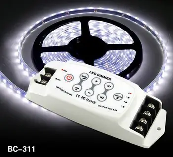 BC-311 LED Reostats, 8.A*3CH LED reostats, DC5V-DC24V LED PWM vienu krāsu reostats