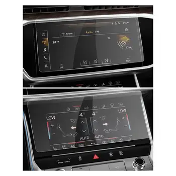 LFOTPP Auto Interjera Aizsardzības Uzlīme Par A6 A7 2019 2020 Auto uz Augšu Un uz Leju Ekrānu+Aizmugurējā Gaisa Kondicionēšanas Screen Protector 3 Gab