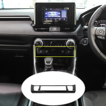 ABS Oglekļa šķiedras Toyota RAV4 2019 2020 piederumi Automašīnas salona Sēdekļu Apsildes Slēdži Kontrolieris Vāciņš Melns Auto Stils 1gb