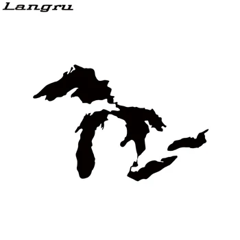 Langru Karstā Pārdošanas Michigan Great Lakes Decal Automašīnas Logu Uzlīmes, Auto Stying Radošo Jdm Uzlīmes