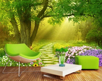 3D tapetes mājas apdare, dīvāns dzīvojamā istabā custom tapetes ziedi butterfly meža, svaigi, foto tapetes Beibehang