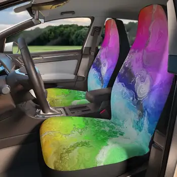 Varavīksnes Seat Covers / Akvarelis, Automašīnu Sēdekļu Pārvalki - Pievienot unikālu pieskārienu jūsu auto! Piemērots lielākajai daļai transportlīdzekļu dēļ. Perfe