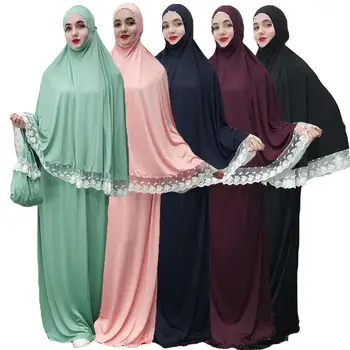 2GAB Ramadāna-Musulmaņu vienkrāsainu nedēļas Nogalē Lūgšanu Abaya Kleita Islāmu Hijab Mežģīnes Raibs Mērci dievkalpojums AAE, Omāna Kleitas
