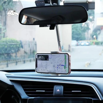 360 Grādu Auto Atpakaļskata Spogulī, Mount Tālruņa Turētājs IPhone 12 GPS Sēdekļa Viedtālrunis Automašīnas Tālruņa Turētāja Statīvs Regulējams Atbalsts