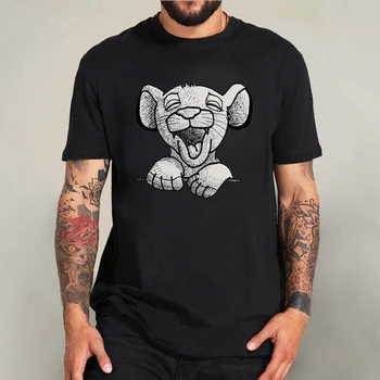 Lauva karalis T krekls vīriešiem Vasarā TShirts sieviešu Modes Topi tee Sieviešu T Gadījuma vasaras cute karikatūra футболки camiseta