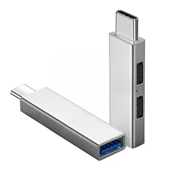 3Ports USB 3.0 Expander Tipa C Hub ātrgaitas Cinka Sakausējuma Ultra Slim Sadalītāja Datu Pārsūtīšanas OTG Adapteri Portatīvo DATORU HDD A4P2